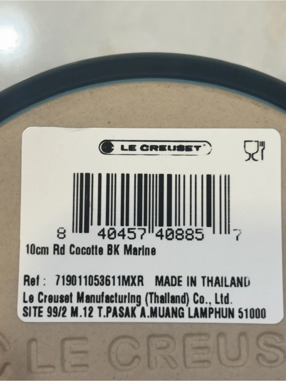 NWT Le Creuset Marine Blue Mini Round cocotte -10cm